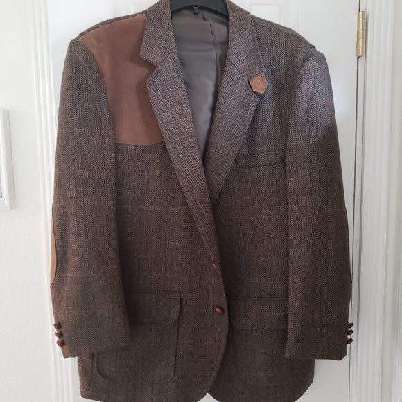 Vintage Christopher Dawes Dunns Lined Wool Coat Blazer Size 46R - Picture 1 of 7